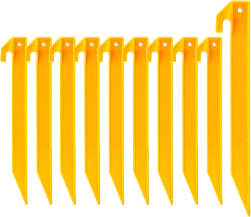 Hikemax 30 Pack Plastic Tent Stakes - 9 Inch Heavy Duty Beach Tent Pegs Sand Stakes - Essential Outdoor Gear for Camping, Backpacking, Gardening and More - Image 1