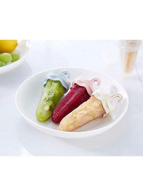 dxent - Dxent Umbrella Shape Popsicle Ice Mold Maker Set 6 Pcs Ice Lolly Cream Maker Mold Reusable Easy Release Ice Pop Maker DIY Popsicle Mould Frozen Yogurt Ice Pop Molds Popsicle Candy Kulfi Mold - Image 1