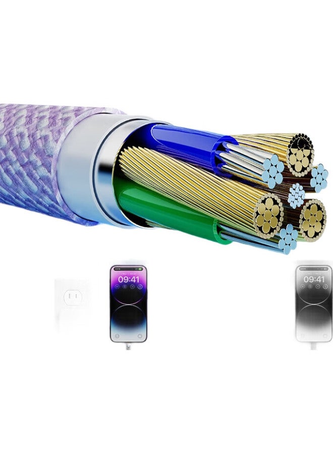 Rock [Smart Fast Charging] Apple Charging Cable, Fast Charging Data Cable, Usb To Lightning, Tablet Ipad Iphone 14/13 Pro Max/12/Xs Phone, 1.2 Meters - Image 1