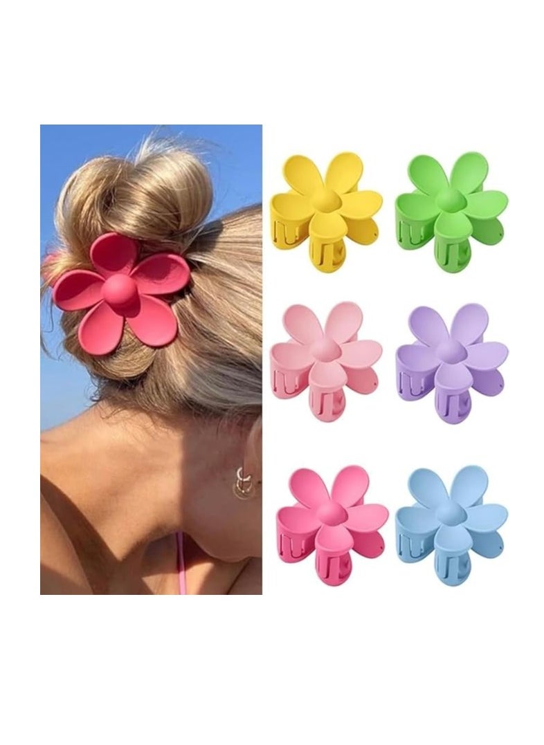 Generic 2Pc Hair Clip Mat Flower Toka tuka multi color  - Image 1