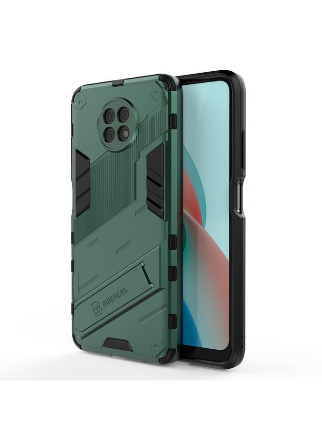 Case For Xiaomi Redmi Note 9 5G Punk Armor 2 in 1 PC + TPU Shockproof Case with Invisible Holder