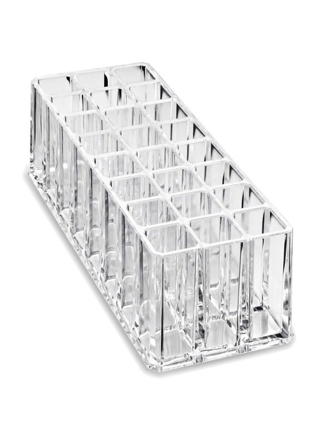 BY ALEGORY byAlegory Acrylic Lip Gloss Organizer & Beauty Makeup Holder | 24 Space Organization Container Storage For Tall Lip Gloss / Lipstick Products - Clear  - Image 3