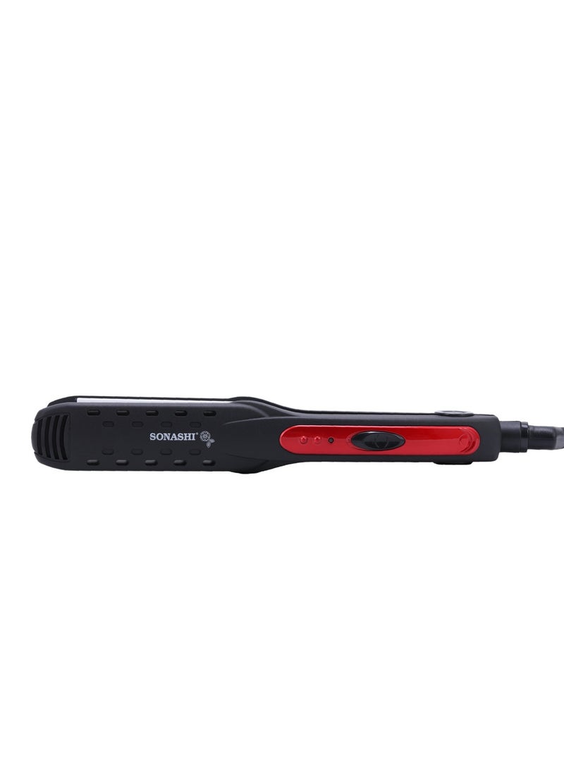 SONASHI Hair Straightener | 45W Ceramic Coated Plates for Smooth Styling | LED Light Indicator | Cut-Off Temperature Control | Anti-Slip Handle with Lock | 220–240V, 50/60Hz | Personal Care Appliance | SHS-2095 Black/Red - Image 4
