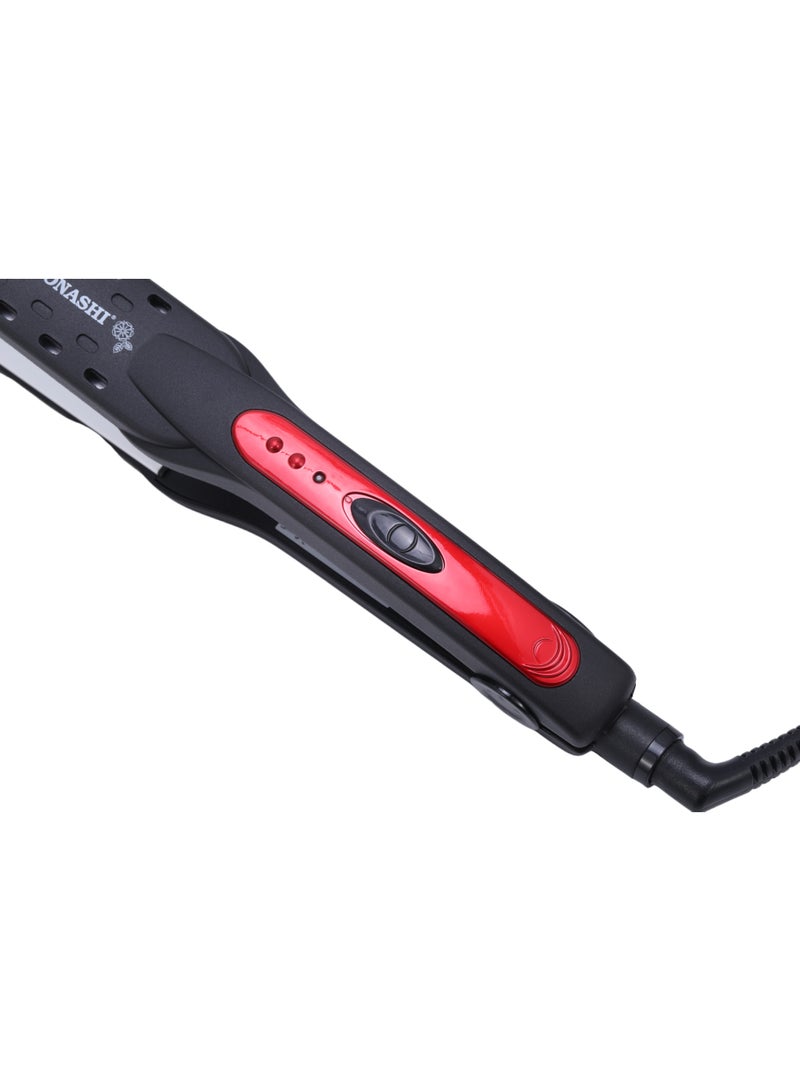 SONASHI Hair Straightener | 45W Ceramic Coated Plates for Smooth Styling | LED Light Indicator | Cut-Off Temperature Control | Anti-Slip Handle with Lock | 220–240V, 50/60Hz | Personal Care Appliance | SHS-2095 Black/Red - Image 5