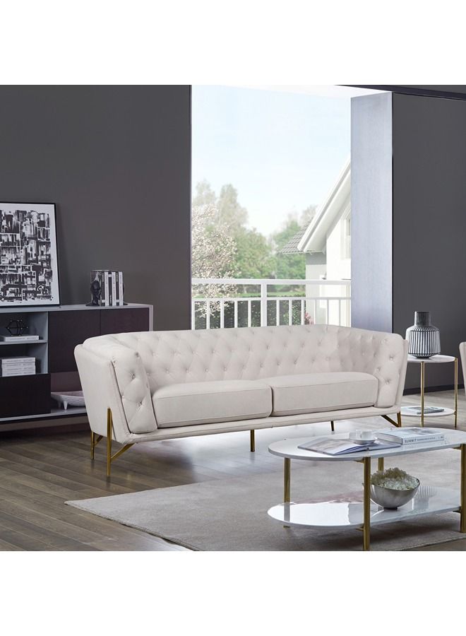 Home Box Claudia 3-Seater Fabric Sofa 96x85x225 cm - Image 1