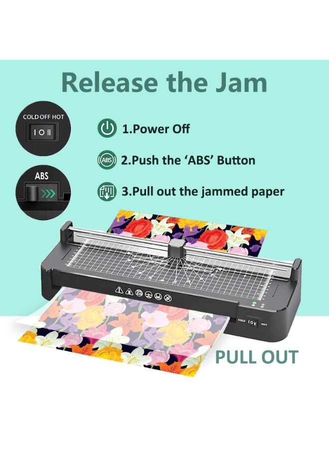 Thermal Laminator Machine A3 with Build in Paper Trimmerfor Hot and Cold A4 Laminator for Office Home School (Black) - Image 5