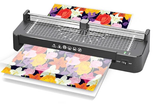 Thermal Laminator Machine A3 with Build in Paper Trimmerfor Hot and Cold A4 Laminator for Office Home School (Black) - Image 1