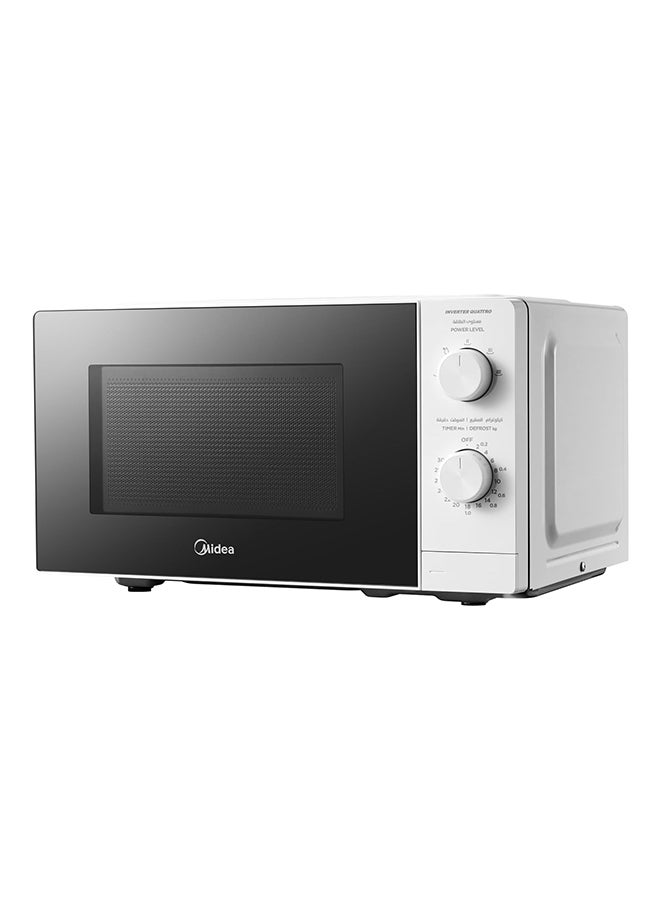 Midea 20 Litres Solo Microwave Oven With 5 Power Levels, 700W, Defrost Function, Inverter Quattro, Xmart Wave Technology, Push Button Door Opening, Good For Home And Office - 20 L 700 W MM7P012MZ-WH black - Image 1