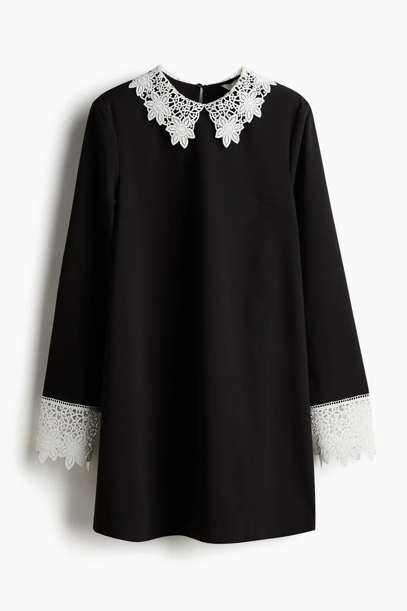 H&M Lace Trim Mini Dress