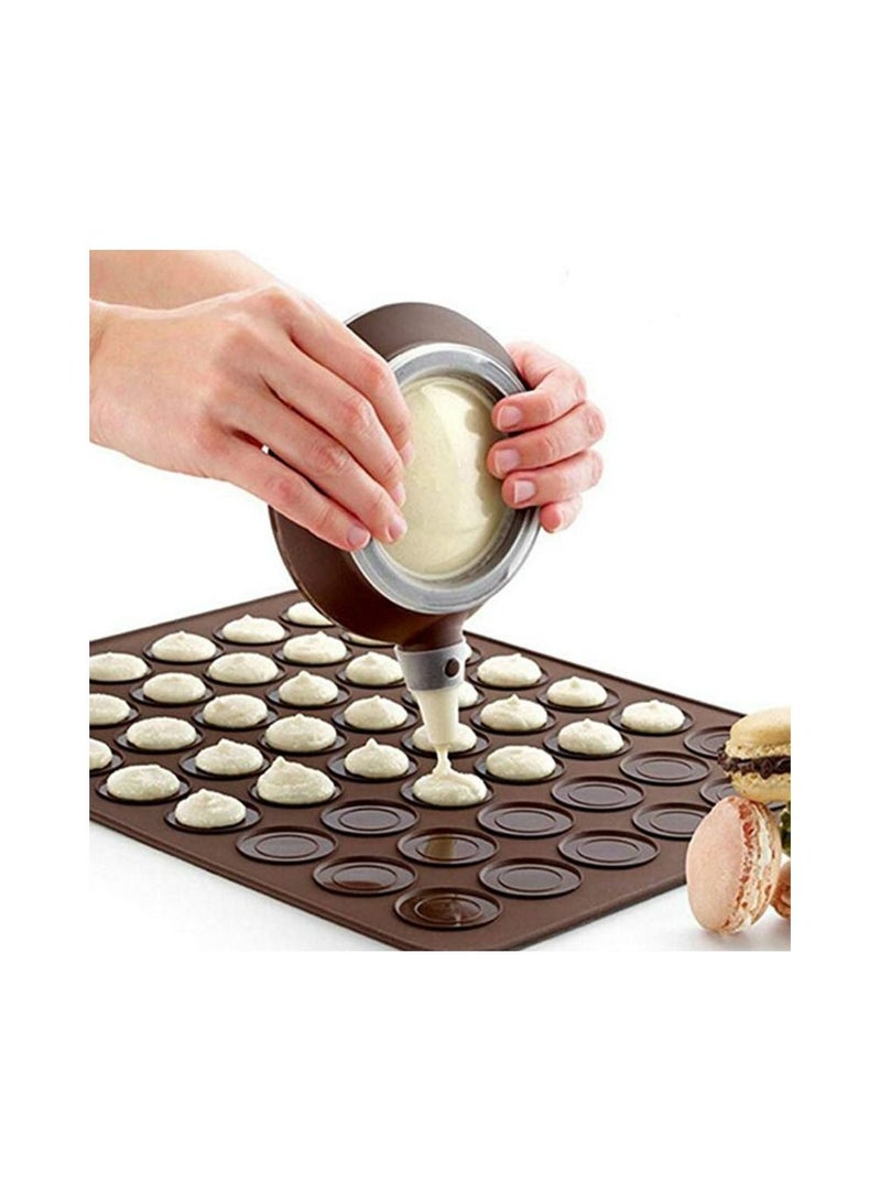 Macaroon Kit Macaron Silicone Mat NonStick Baking Mold Set 48 Decorating Supplies Capacity Macaron Pot Cake Baking Accessories - Image 3