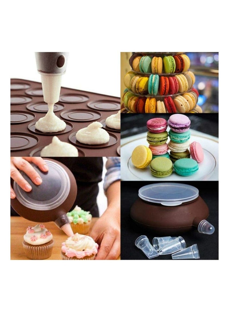 Macaroon Kit Macaron Silicone Mat NonStick Baking Mold Set 48 Decorating Supplies Capacity Macaron Pot Cake Baking Accessories - Image 4