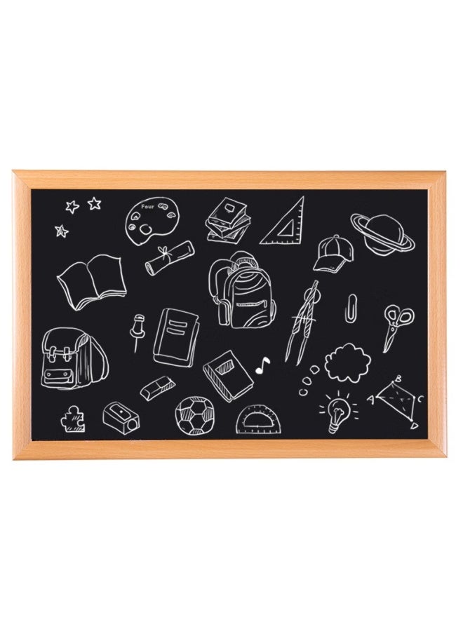Wooden Frame Blackboard 90*120cm, Home Teaching Training, Hanging Writing Board, Coffee Shop Small Blackboard Whiteboard Message Board, Promotional Display Notice Board Newb90120 - Image 1