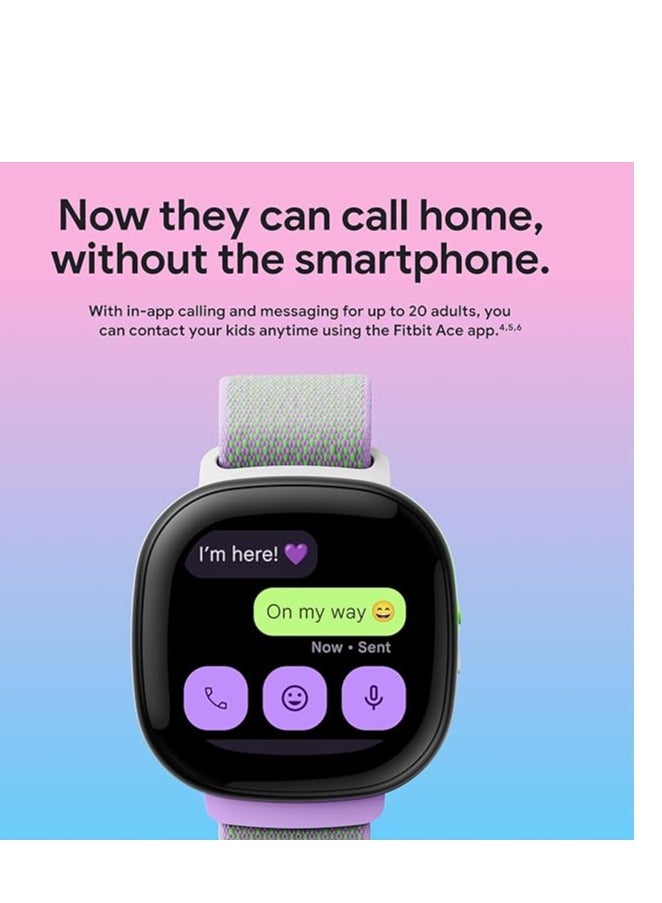 Fitbit Google Ace LTE - Kids Smartwatch with Call, Message, GPS, and Activity-Based Games, Ace Pass Data Plan Required - Spicy - Moovin - Image 3