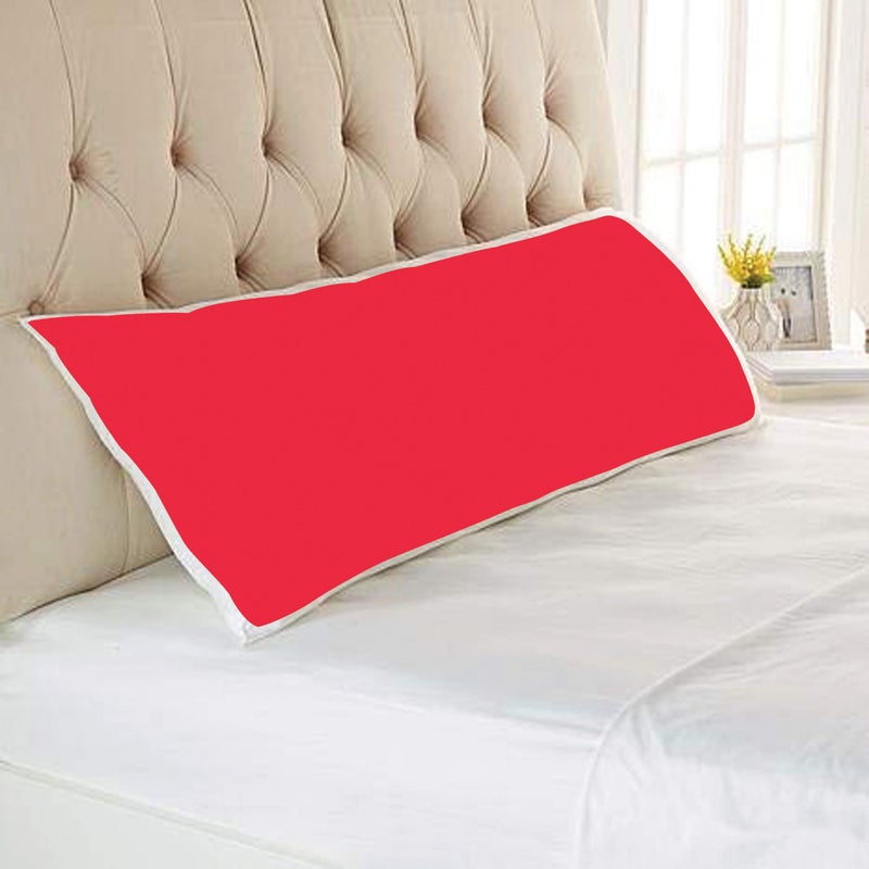 GET IT Long Body Rectangular Microfiber Pillow (Red, 20"x72" inches (i.e 50x180 Cms) [6 ft Long]) - Image 3