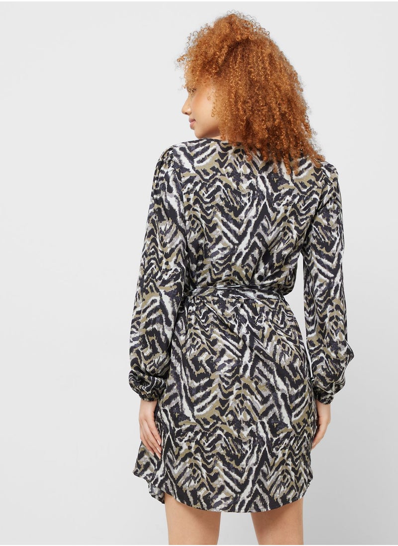 Jacqueline de Yong - V-Neck Tie Detail Dress - Image 1