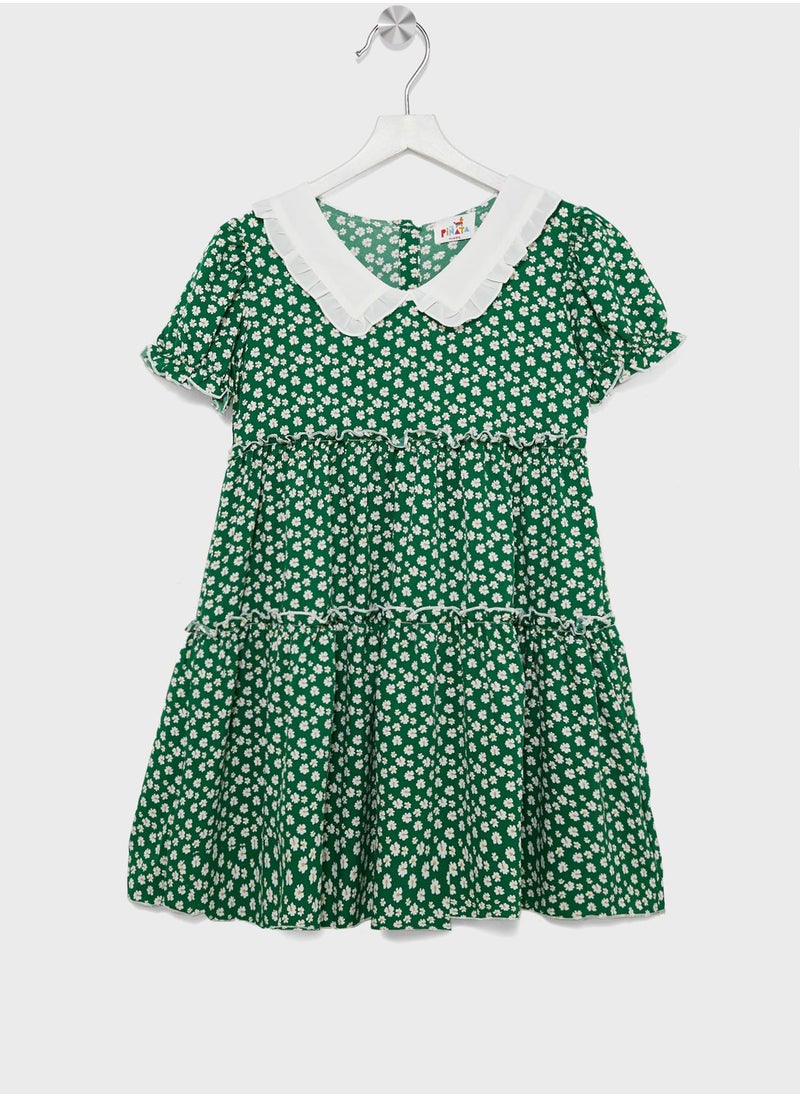 Pinata - Girls Casual Printed Ruffle Dress - Image 1
