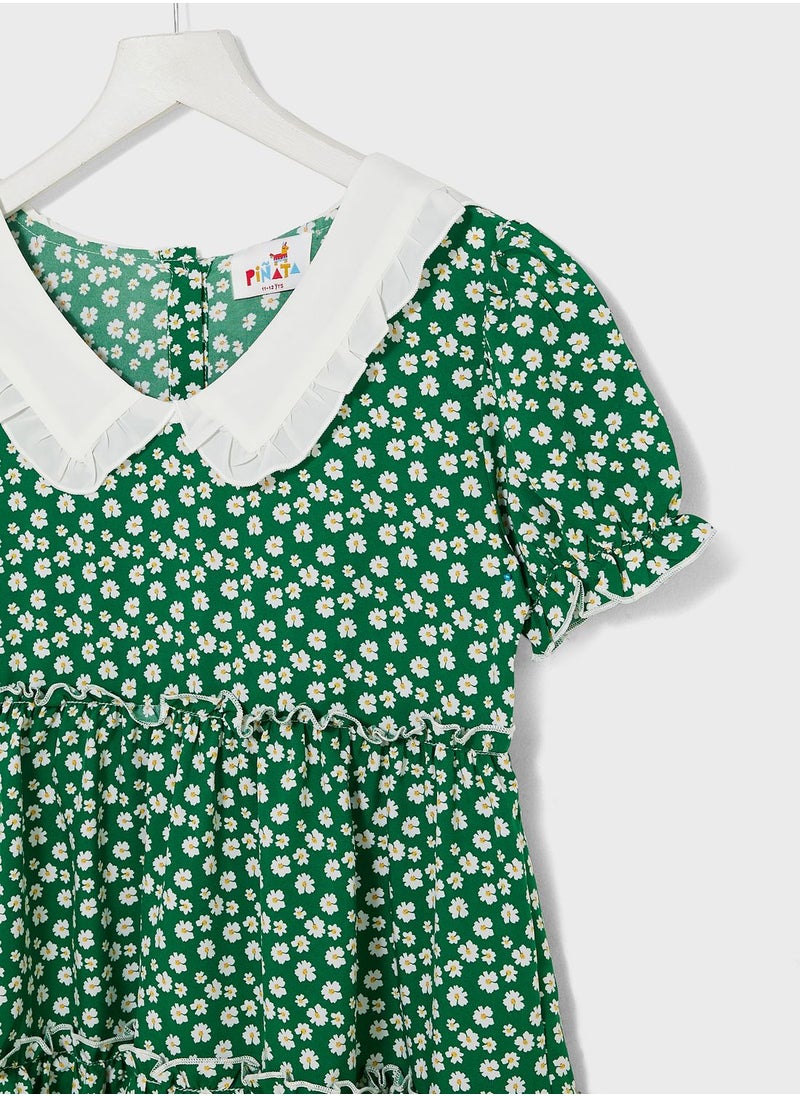 Pinata - Girls Casual Printed Ruffle Dress - Image 1