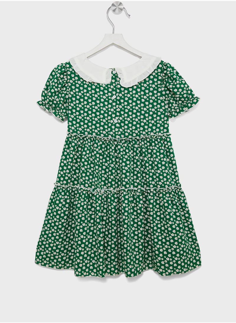 Pinata - Girls Casual Printed Ruffle Dress - Image 1