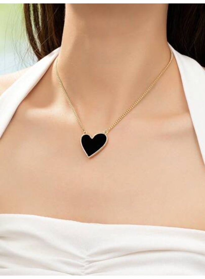 مانيكان قلادة مانيكان النسائية على شكل قلب من الفولاذ المقاوم للصدأ - Image 1