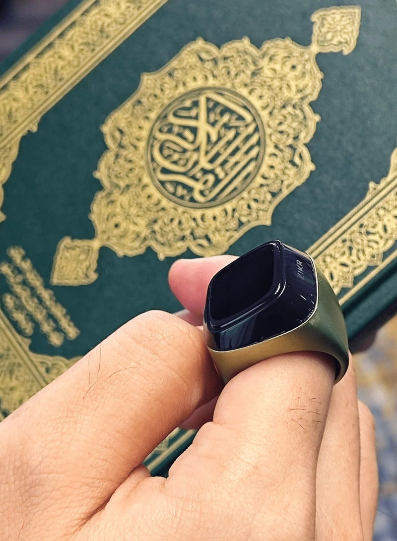iQIBLA Digital Counter Tasbeeh, IQIBLA SMART Zikr Ring Metal 20mm Green, - Image 3
