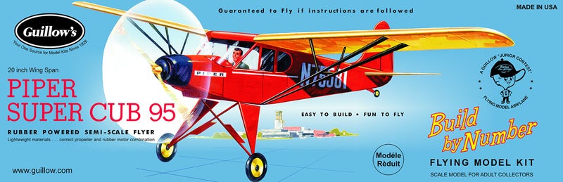 Guillows Guillow's Piper Super Cub 95 Model Kit, 602 - Image 1