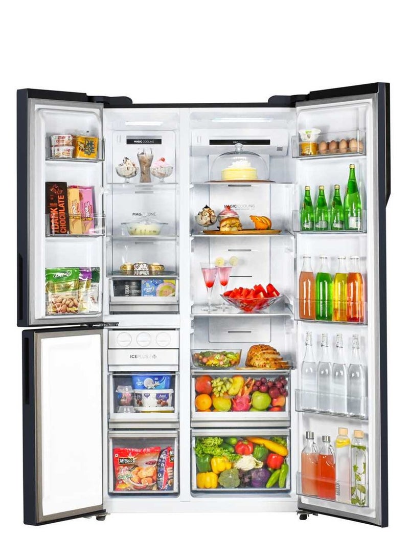 Haier Side By Side Refrigerator 598 Litres HRT-715GK 386 kW HRT-715GK black - Image 2