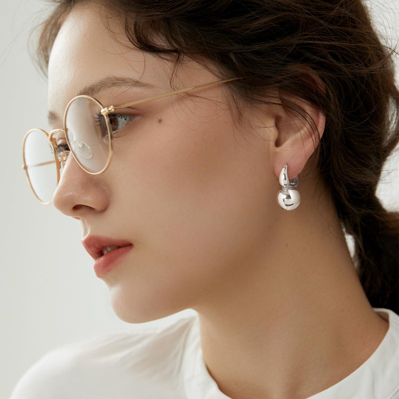 KesaPlan Ball Dangle Earrings for Women Ball Drop Earrings Hypoallergenic Round Hoop Earring Leverback Lightweight Earrings Fashion - Image 4