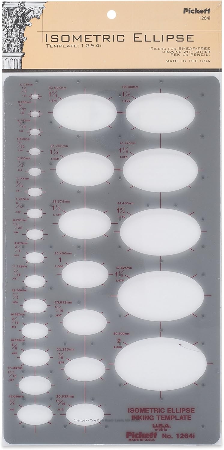 Isometric Ellipse Template (1264I)