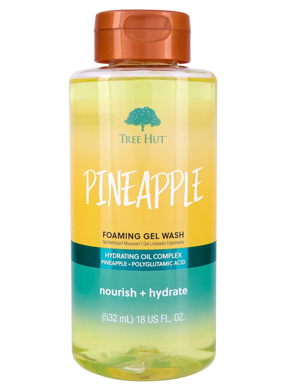 Tree Hut Tree Hut Pineapple Foaming Gel Wash  Cleanse  Soothe Skin Without Stripping Moisture  Made with our Hydrating Oil Complex  18 fl oz 
