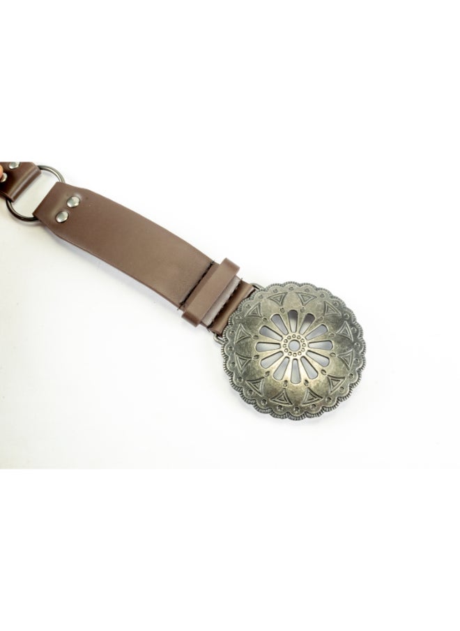 Generic Brown Leather Waist Belt For Her 110 CM  - Image 2