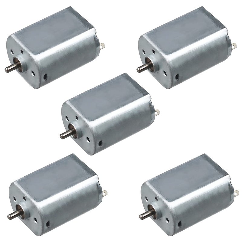 Fielect 5Pcs DC Motor 3-12V 9000RPM Electric Motor Micro Motor Mini Motor Round Shaft for RC Boat DIY Airplane Toys Model DIY Hobby - Image 1