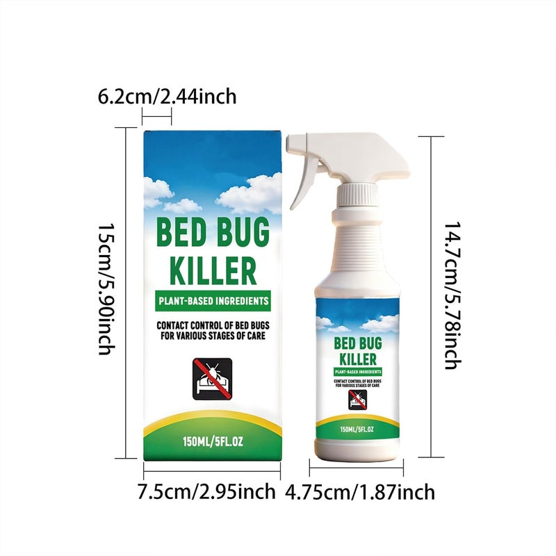 Goreem Dust Mite Flea Remover Spray 2PCS,Mites Removal Spray for Home Bed Sofa Quilt Cloth, Pet Bedding Cleaning, Relief Bedbugs & Mites Treatment, Daily Home Care Solution- 150ml*2 - Image 5