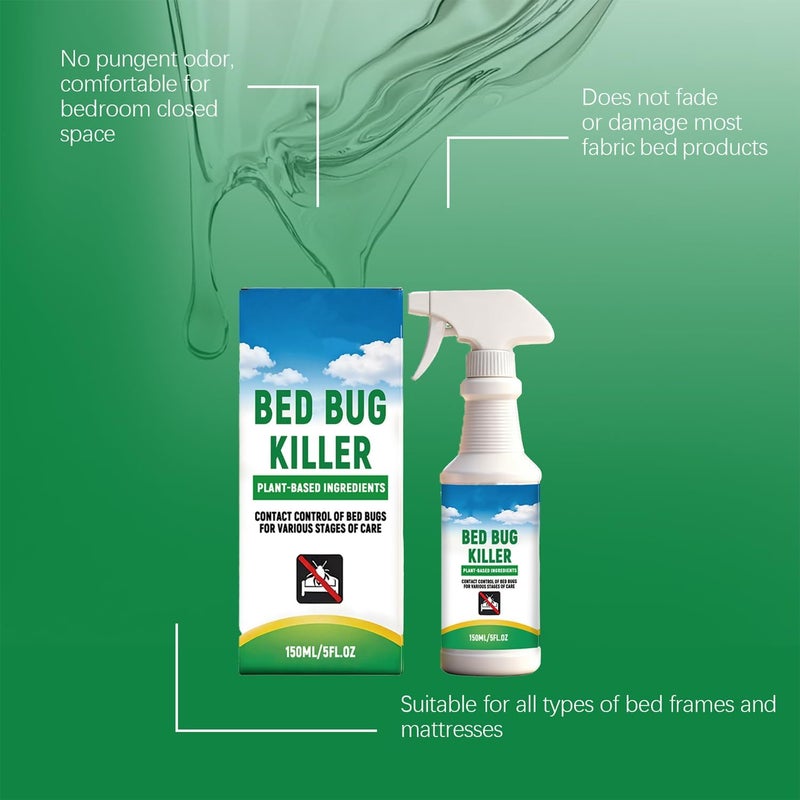 Goreem Dust Mite Flea Remover Spray 2PCS,Mites Removal Spray for Home Bed Sofa Quilt Cloth, Pet Bedding Cleaning, Relief Bedbugs & Mites Treatment, Daily Home Care Solution- 150ml*2 - Image 4