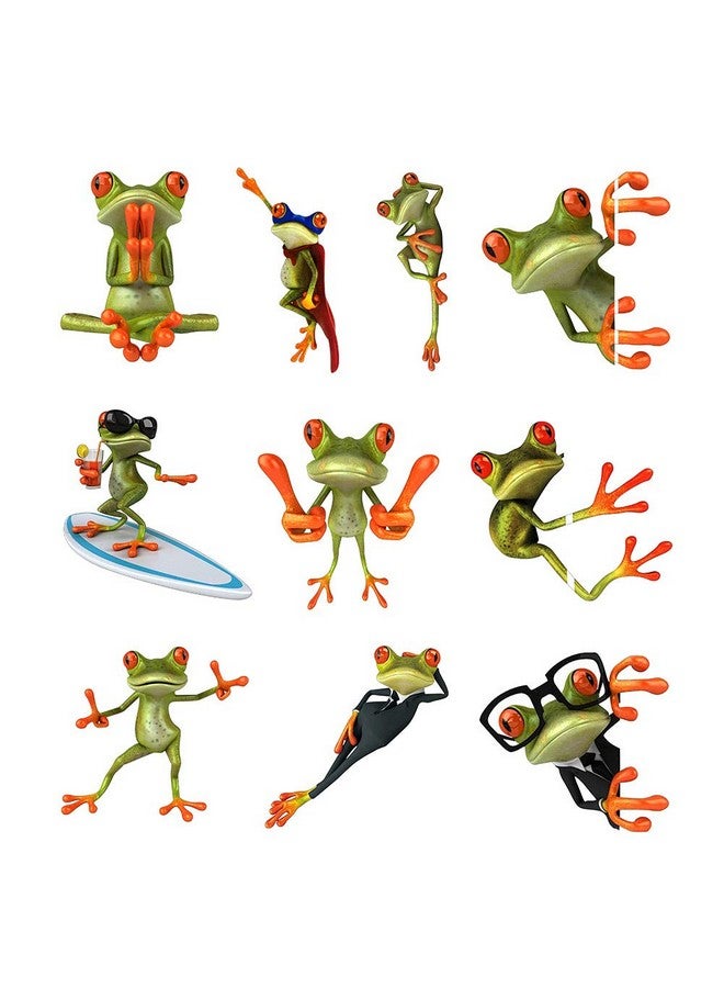 RAYNAG 3D Cute Peep Frog Funny Car Stickers Truck Window Vinyl Decal Graphics Sticker Adorable Office Desk Decorations 10 Pieces(Random) - Image 1