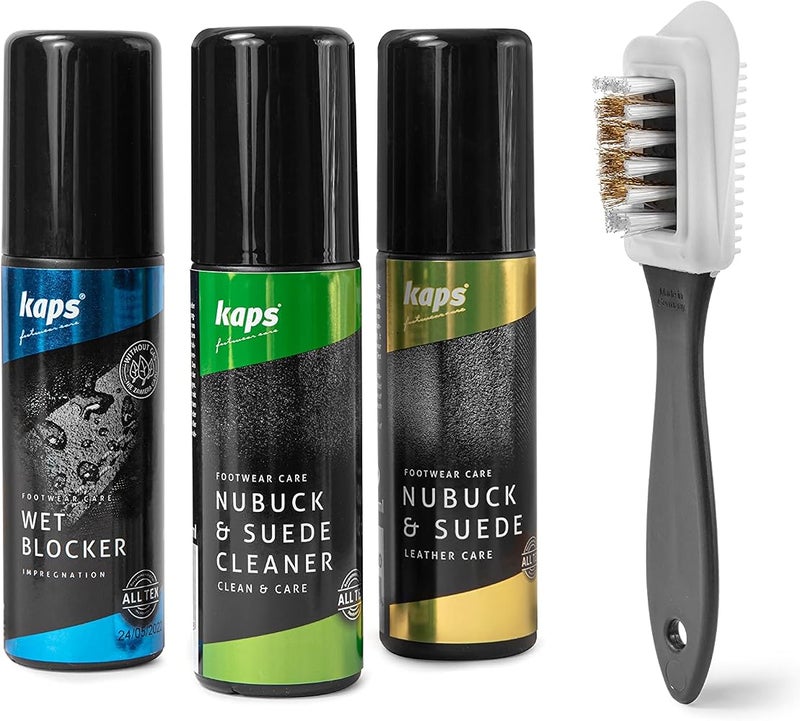 Kaps Complete Shoe Clean and Care Kit, Shoe Care Set for Nubuck and Suede Boots and Shoes, Footwear Cleaning Kit with Gift Box by Kaps - Image 1