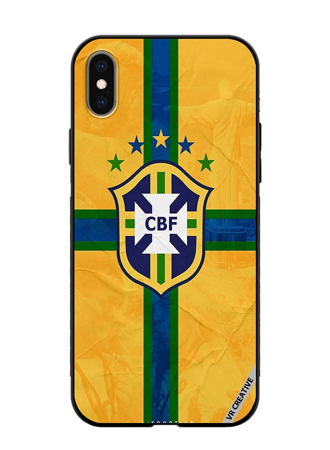 VR CREATIVE Protective Case Cover For Apple iPhone X/XS Cbf Brazil Design Multicolour - Image 1