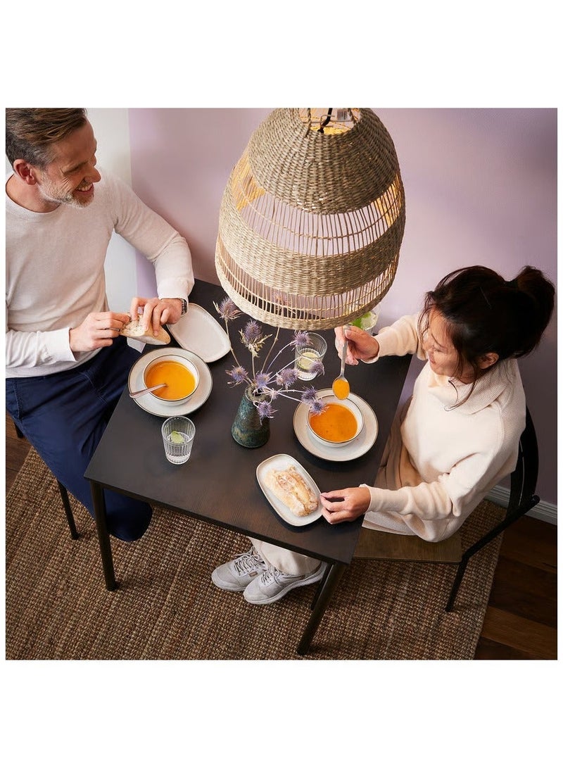 Selecto Hub Dining Table, Sturdy Metal Frame Durable Tabletop, Black, 67 x 67 cm - Image 3