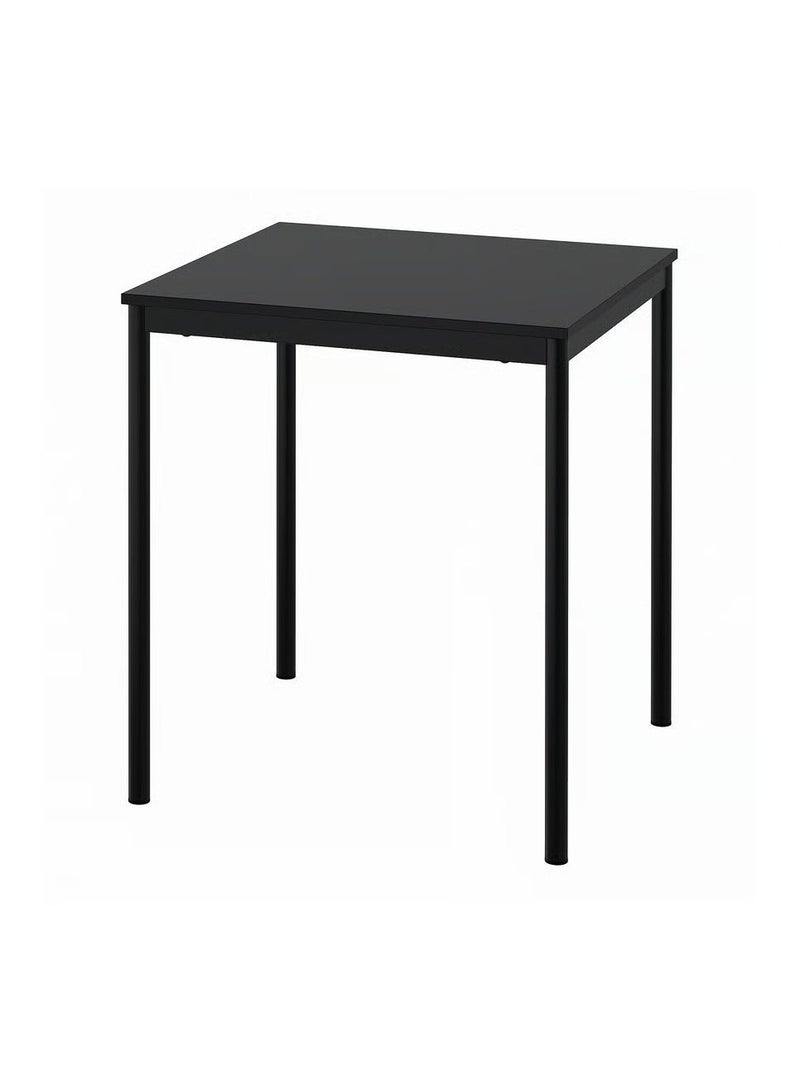 Selecto Hub Dining Table, Sturdy Metal Frame Durable Tabletop, Black, 67 x 67 cm - Image 4