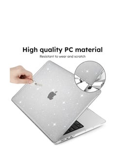 Generic حافظة شفافة لامعة متوافقة مع شريحة MacBook Air 13.6 بوصة 2022 A2681 M2 وشريحة 2024 A3113 M3 مع شاشة Retina، حافظة صلبة لامعة - شفافة لامعة  - Image 5