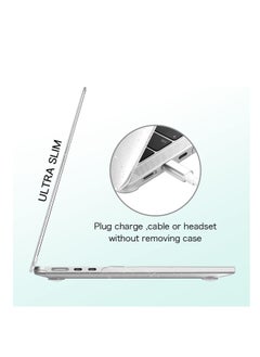 Generic حافظة شفافة لامعة متوافقة مع شريحة MacBook Air 13.6 بوصة 2022 A2681 M2 وشريحة 2024 A3113 M3 مع شاشة Retina، حافظة صلبة لامعة - شفافة لامعة  - Image 2