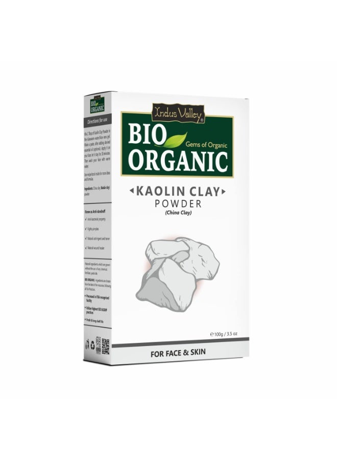 INDUS VALLEY Natural Kaolin Clay Powder | China clay - For Acne, Blackheads And For Glowing Skin 100g - Image 1