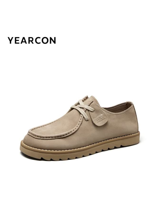 YEARCON أحذية ييركانغ للرجال، أحذية كنغر خارجية عتيقة، أحذية رياضية غير رسمية، أحذية عمل خفيفة الوزن، 97017w، لون مشمش، مقاس 41 - Image 2