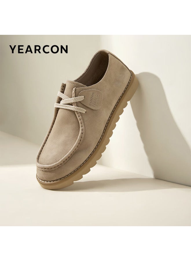 YEARCON أحذية ييركانغ للرجال، أحذية كنغر خارجية عتيقة، أحذية رياضية غير رسمية، أحذية عمل خفيفة الوزن، 97017w، لون مشمش، مقاس 41 - Image 1