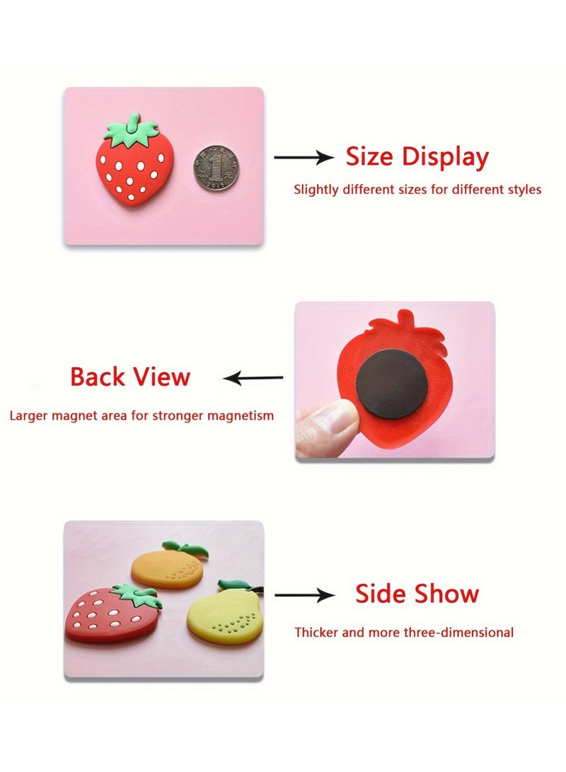 10pcs, مغناطيس الثلاجة, مغناطيس الثلاجة الفاكهة الكرتون لطيف, مغناطيس ديكور لطيف, مغناطيس المطبخ المكتب, مغناطيس الثلاجة الشخصية للمطبخ مكتب لوحة أبيضة خزانة وغسالة الصحون, ديكور المطبخ, ديكور المنزل - Image 3