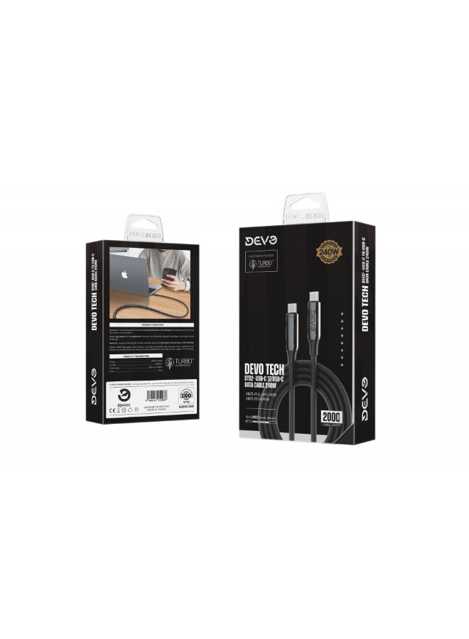 ديفو Devo Tech – USB-C to USB-C Data Cable 240w - Image 5
