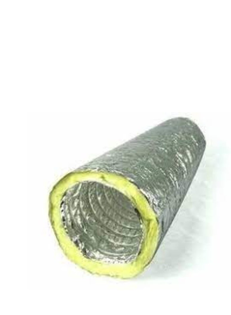 KNP KNP 8 inch aluminum flexible duct is designed for use in various HVAC and ventilation systems offering flexibility and durability for installation in tight or complex spaces.  - Image 1