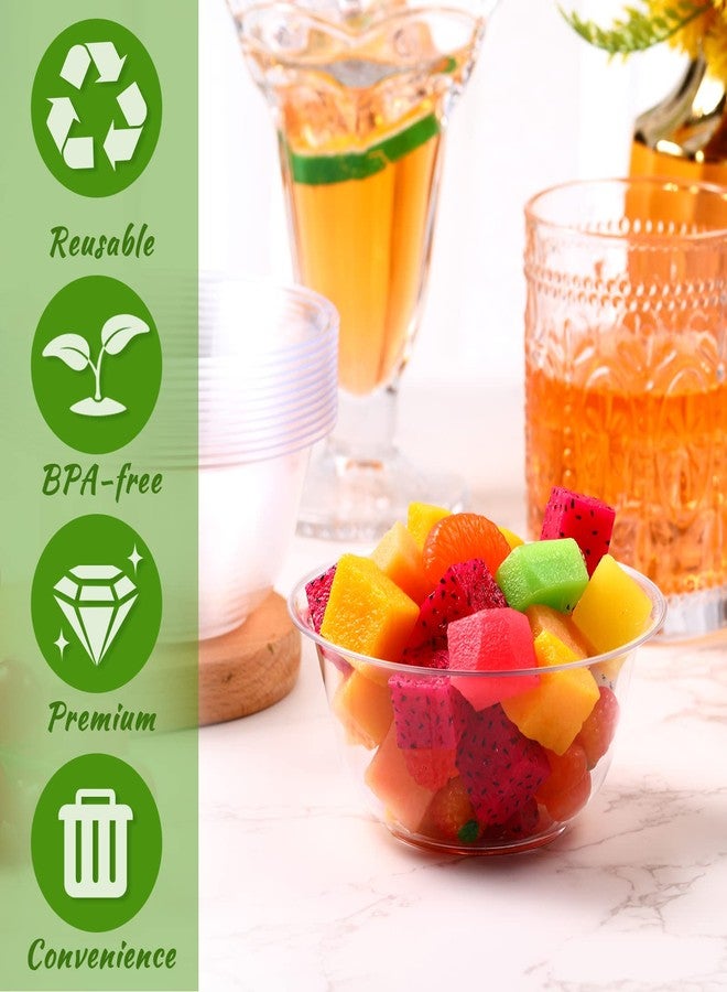 Thenshop 250 Pcs 9 oz Clear Dessert Bowls Disposable Hard Plastic Serving Bowls for Soup Salad Ice Cream Parties Catering Weddings Picnics Home or Event Party Supplies - Image 3