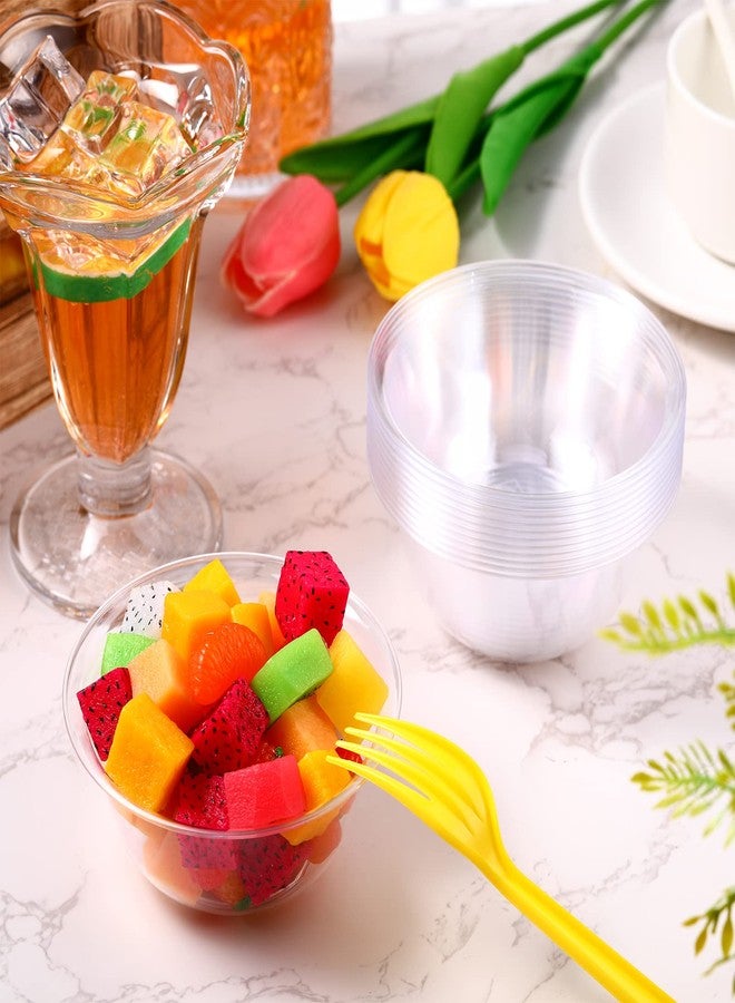 Thenshop 250 Pcs 9 oz Clear Dessert Bowls Disposable Hard Plastic Serving Bowls for Soup Salad Ice Cream Parties Catering Weddings Picnics Home or Event Party Supplies - Image 5