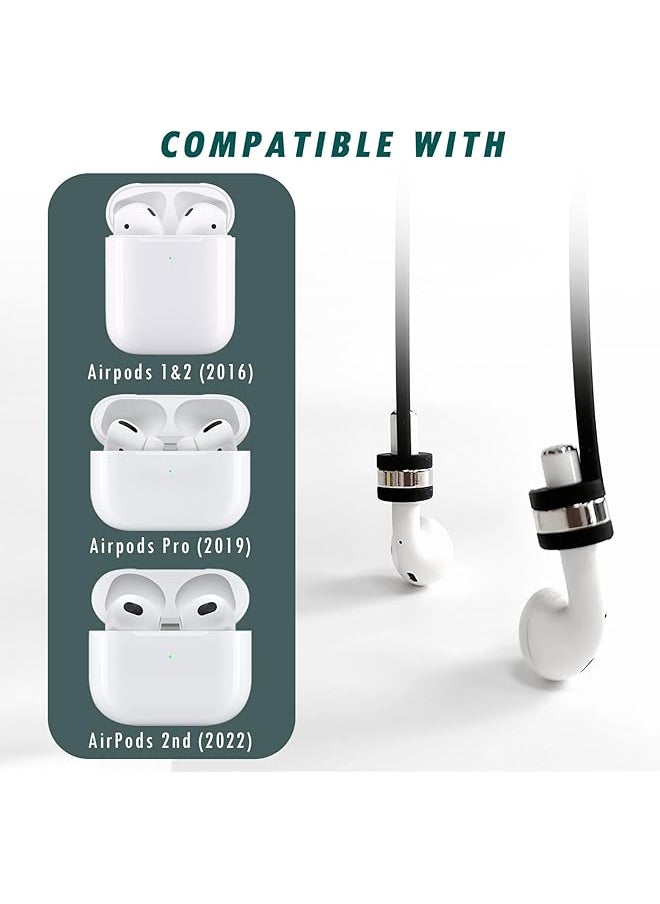 erorex - Magnetic Anti Lost Straps For Airpods 4Pcs Wireless Headphones Magnetic Anti Lost Neck Rope Cord Silicone Sports Lanyard Compatible With Airpods 1&2 Pro 3Rd And Pro 2 Bluetooth Earbuds - Image 1