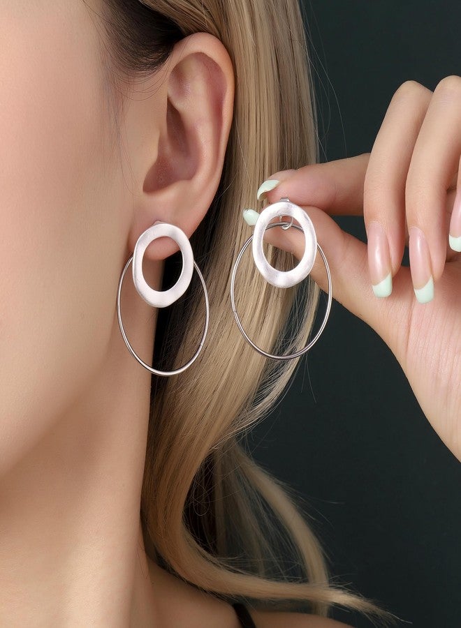 SALTY Pack of 2 Veracity Round Earring for Women | Stylish Fashion Jewellery | Accessories for Girls | Minimal Jewelry | Ideal for Gifting | Marriage, Birthday | Gift for Valentine Day - Image 4